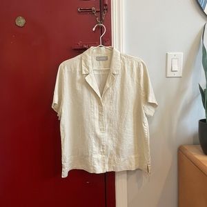 Linen Short-Sleeve Notch Shirt